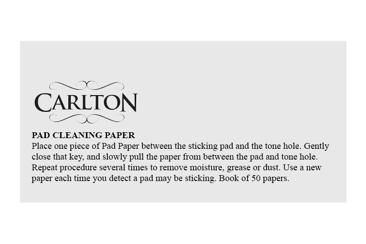 Flute Pad Cleaning Paper- 50 Sheets