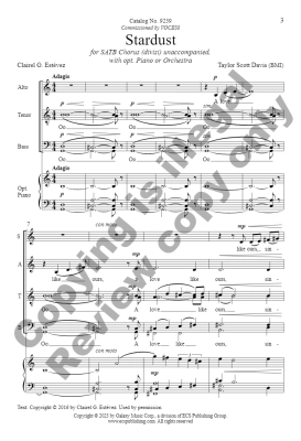 Stardust - Estevez/Davis - SATB