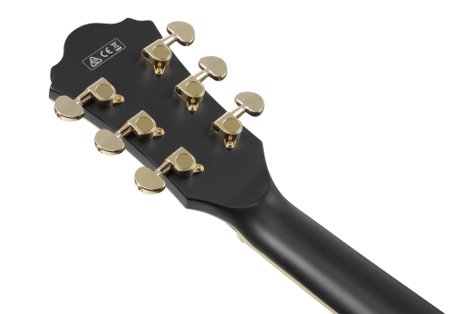 AS Artcore 6 String Electric Guitar - Black Flat