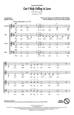 Can\'t Help Falling in Love - Shaw - SATB