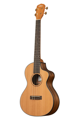 All Solid Cedar Top Trembesi Metropolitan Baritone Ukulele with Cutaway