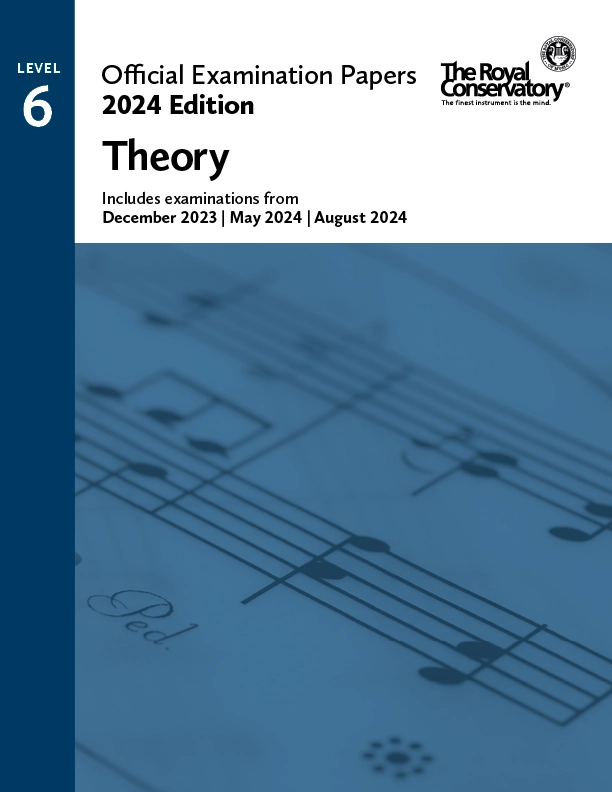 RCM Official Examination Papers 2024 Edition: Theory, Level 6 - Book