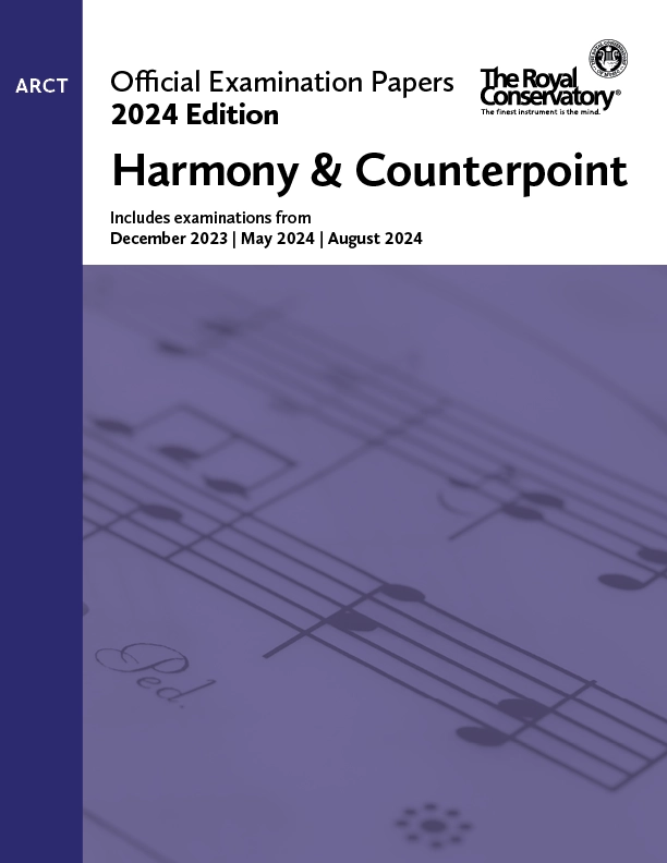 Frederick Harris Music Company RCM Official Examination Papers 2024 Edition: Harmony & Counterpoint, ARCT - Book