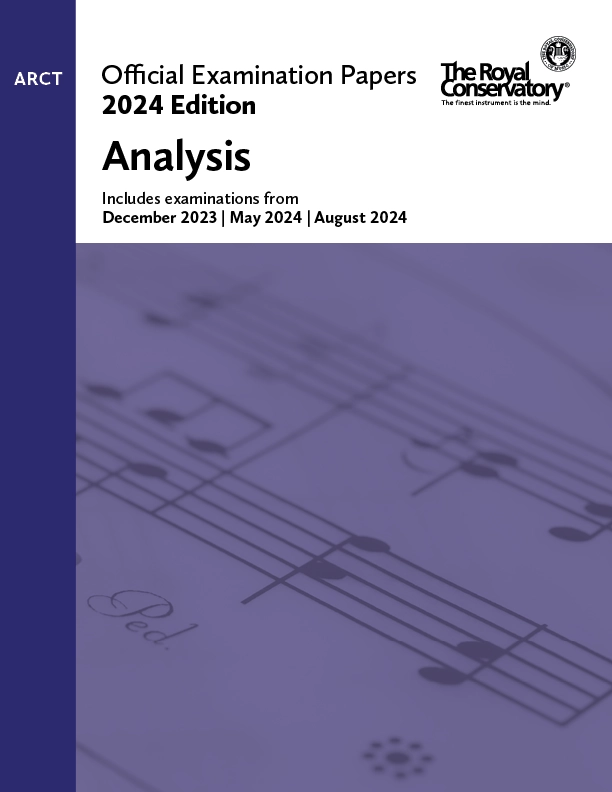 Frederick Harris Music Company RCM Official Examination Papers 2024 Edition: Analysis, ARCT - Book