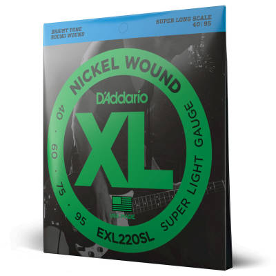 DAddario - EXL220SL - Nickel Round Wound SUPER-LONG SCALE 40-95