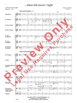 . . . when full moon\'s light - Kopetz - Concert Band - Gr. 1.5