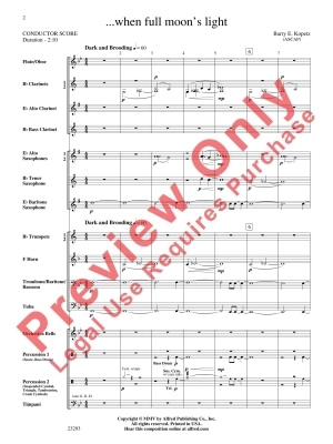 . . . when full moon\'s light - Kopetz - Concert Band - Gr. 1.5