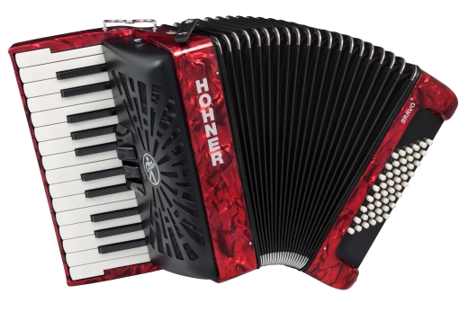 Bravo II 48 Piano Accordion - Red