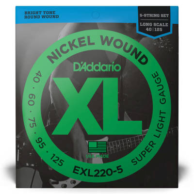 EXL220-5 - Nickel Round Wound 5-STRING LONG SCALE 40-125