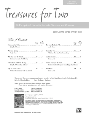 Treasures for Two - Beck - Vocal Duet/Piano - Book