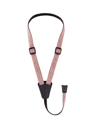 DAddario - Cradle Jacquard Paisley Ukulele Strap - Pink/Green