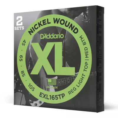 DAddario - EXL165TP - Twin Pack - Nickel Round Wound LONG SCALE 45-105