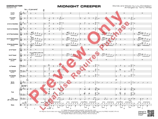 Midnight Creeper - Donaldson/White - Jazz Ensemble - Gr. 1.5