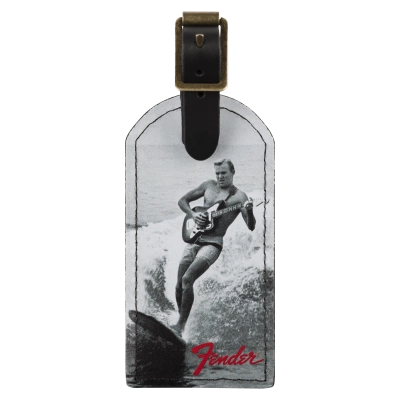 Fender - Vintage Ad Luggage Tag - Surfer