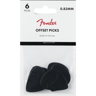 Offset Picks (6 Pack) - 0.83 Black