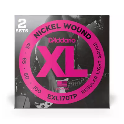 EXL170TP - Twin Pack - Nickel Round Wound LONG SCALE 45-100