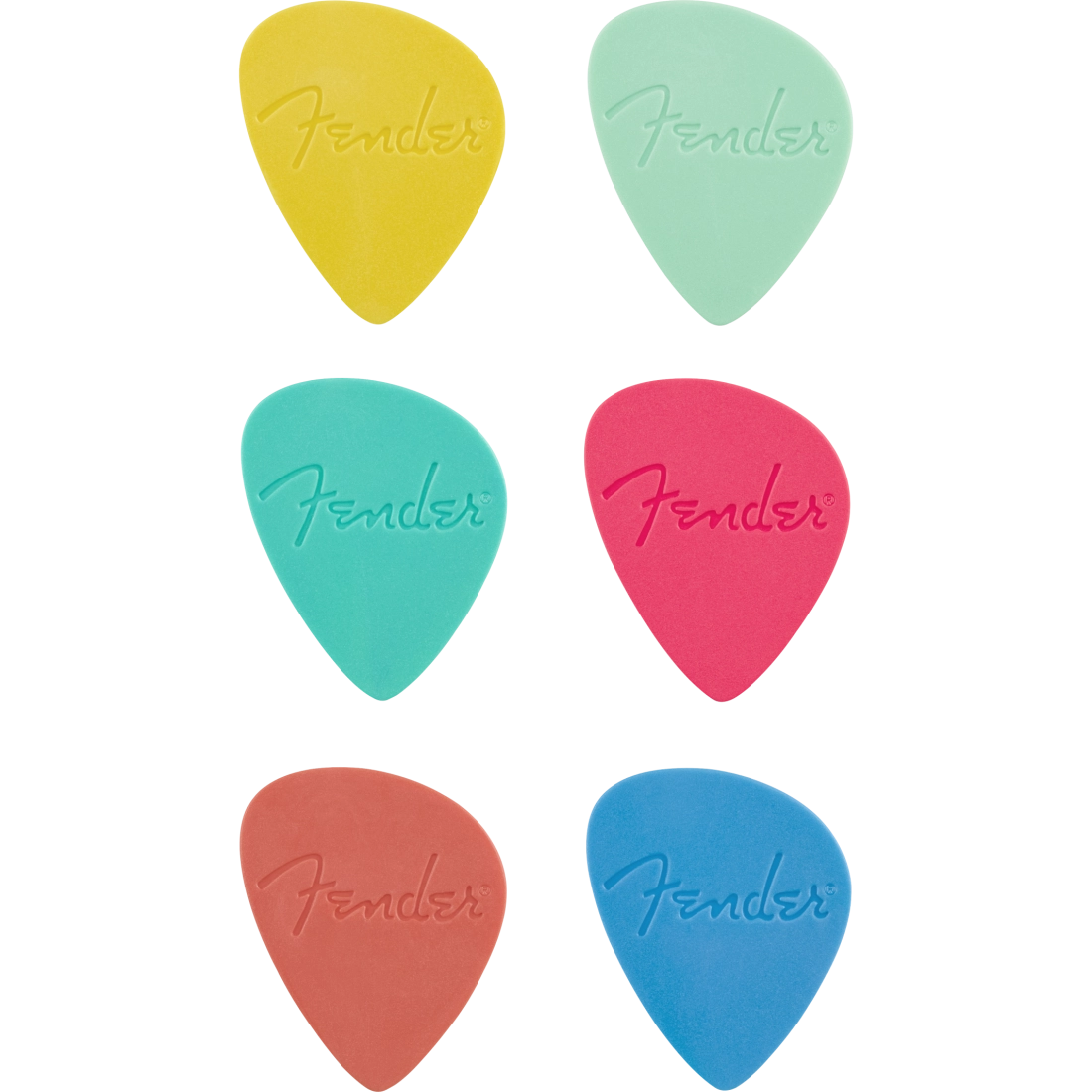 Offset Picks (6 Pack) - 0.83 Multi-coloured