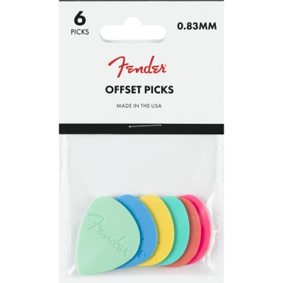 Offset Picks (6 Pack) - 0.83 Multi-coloured