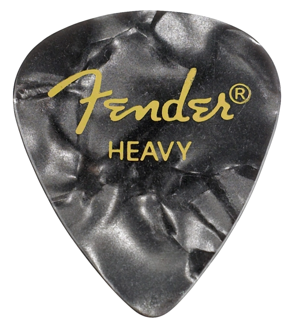 351 Shape Celluloid Picks 12-Pack, Heavy - Black Moto