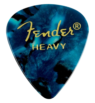 Fender - 351 Shape Celluloid Picks 12-Pack, Heavy - Ocean Turquoise