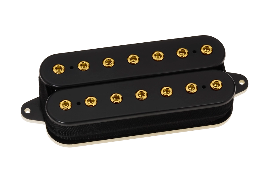 LiquiFire 7 Neck Humbucker - Black with Gold Poles