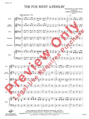 The Fox Went A-Fiddlin\' - Traditional/Gruselle - String Orchestra - Gr. 1