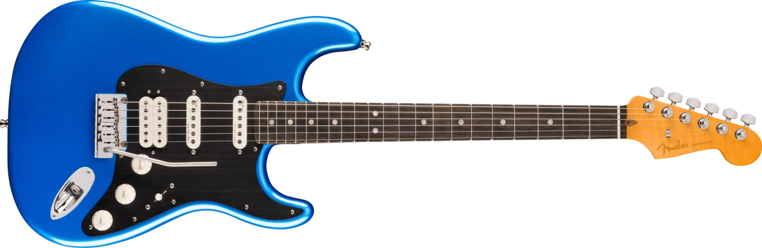 American Ultra II Stratocaster HSS, Ebony Fingerboard with Case - Noble Blue