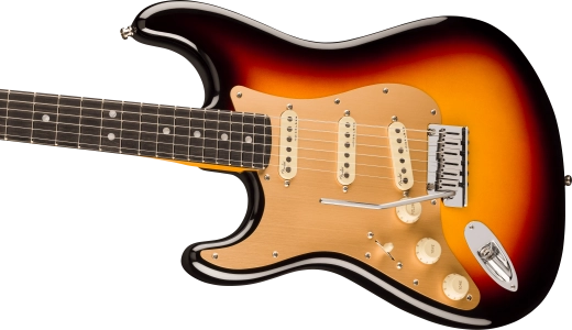 American Ultra II Stratocaster, Ebony Fingerboard with Case - Ultraburst (Left Handed)