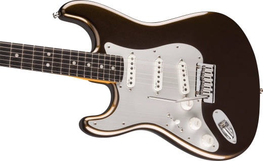 American Ultra II Stratocaster, Ebony Fingerboard with Case - Texas Tea (Left Handed)