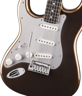 American Ultra II Stratocaster, Ebony Fingerboard with Case - Texas Tea (Left Handed)