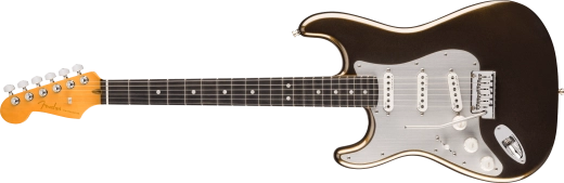 Fender - American Ultra II Stratocaster, Ebony Fingerboard with Case - Texas Tea (Left Handed)