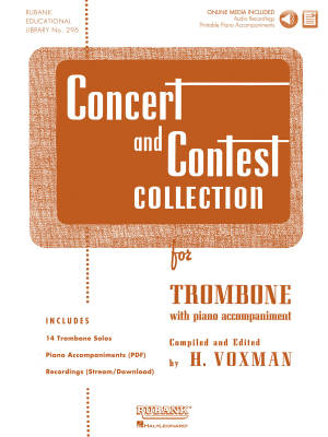 Rubank Publications - Concert and Contest Collection for Trombone - Voxman - Book/Media Online