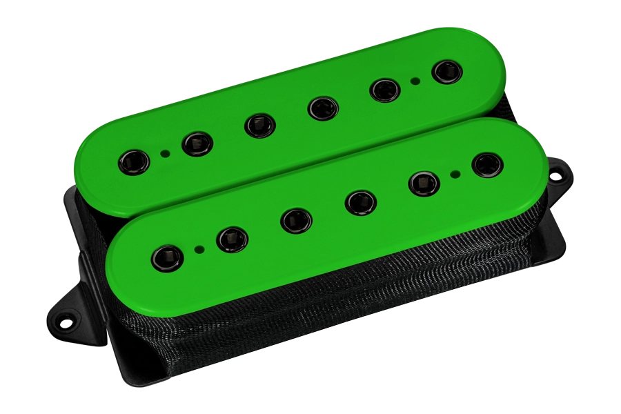 Evolution F-Spaced Bridge Pickup - Green with Black Poles