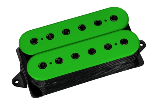 Evolution F-Spaced Bridge Pickup - Green with Black Poles