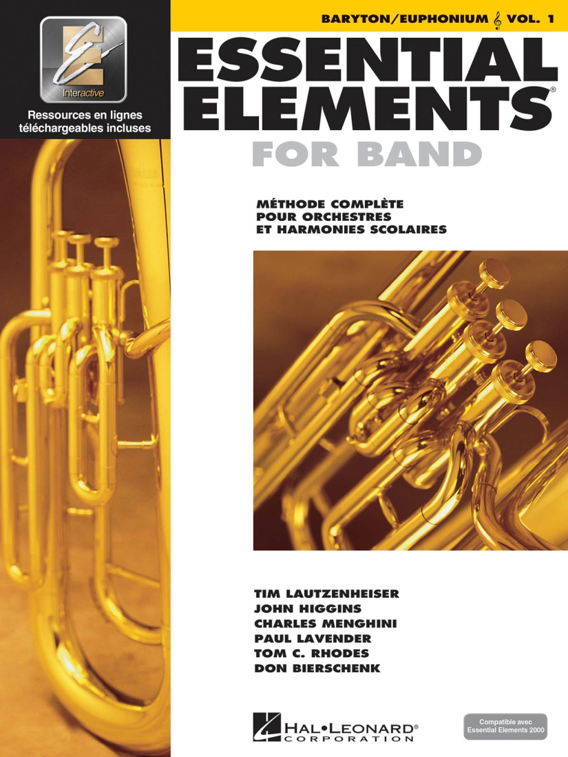 Essential Elements for Band Vol. 1 (French Edition) - Baryton/Euphonium (Treble Clef) - Book/Media Online (EEi)