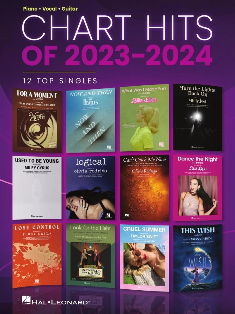 Chart Hits of 2023-2024 - Piano/Vocal/Guitar - Book