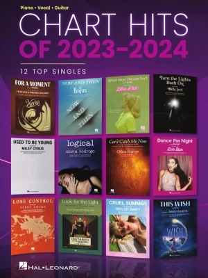 Hal Leonard - Chart Hits of 2023-2024 - Piano/Vocal/Guitar - Book