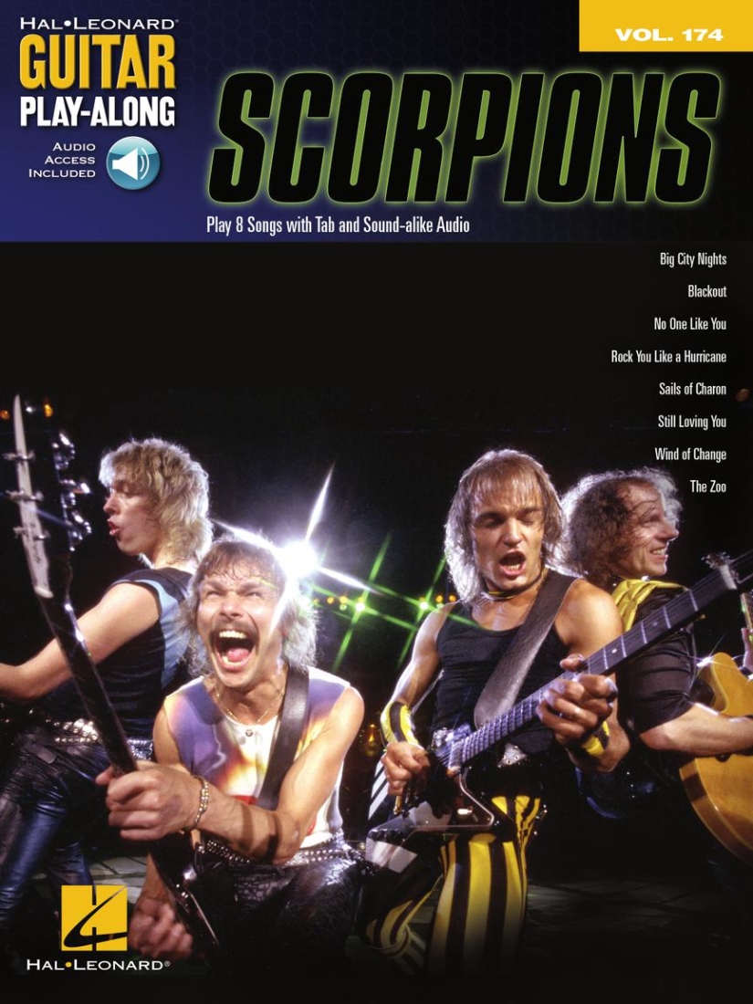 Scorpions: Guitar Play-Along Volume 174 - Guitar TAB - Book/Audio Online