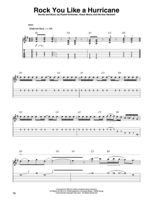 Scorpions: Guitar Play-Along Volume 174 - Guitar TAB - Book/Audio Online