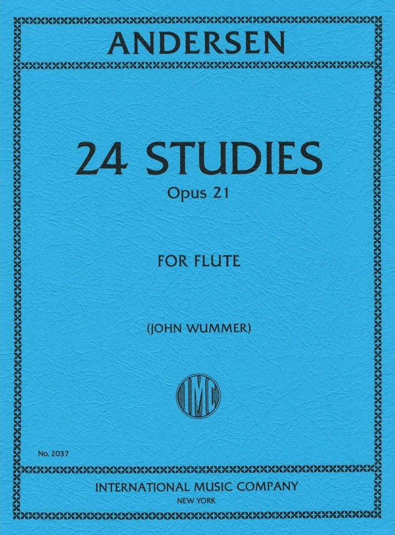 24 Studies, Opus 21 - Andersen/Wummer - Flute - Book