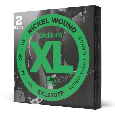 DAddario - EXL220TP - Twin Pack - Nickel Round Wound LONG SCALE 40-95