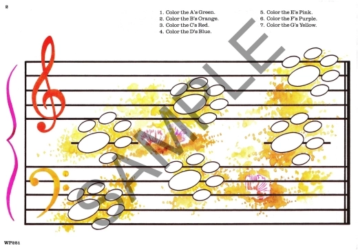 Note Designs: A Coloring Note Speller - Bastien - Piano - Book