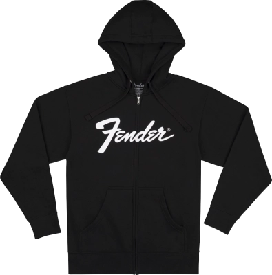 Fender - Transition Logo Zip Front Hoodie, Black - XXL