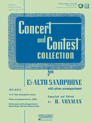 Concert and Contest Collection for Eb Alto Saxophone - Voxman - Book/Media Online