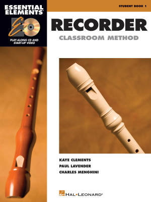 Essential Elements for Recorder Classroom Method - Clements/Menghini/Lavender - Student Book 1/CD