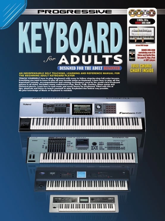 Progressive Keyboard for Adults: Teach Yourself How to Play Keyboard - Gelling - Keyboard - Book/2 DVDs/1 CD/1 DVD-ROM/Poster