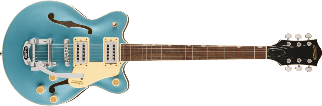 G2655T Streamliner Center Block Jr. Double-Cut with Bigsby, Laurel Fingerboard - Arctic Blue