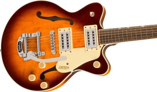 G2655T Streamliner Center Block Jr. Double-Cut with Bigsby, Laurel Fingerboard - Forge Glow