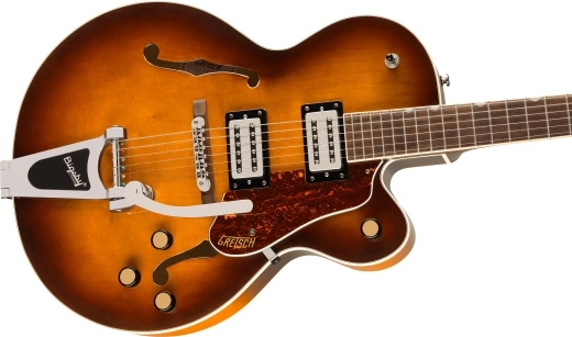 G2420T Streamliner Hollow Body with Bigsby, Laurel Fingerboard, Broad\'Tron BT-3S Pickups - Robusto Burst