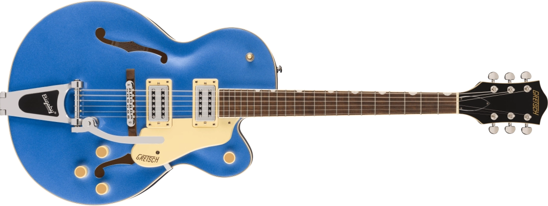 G2420T Streamliner Hollow Body with Bigsby, Laurel Fingerboard, Broad\'Tron BT-3S Pickups - Fairlane Blue